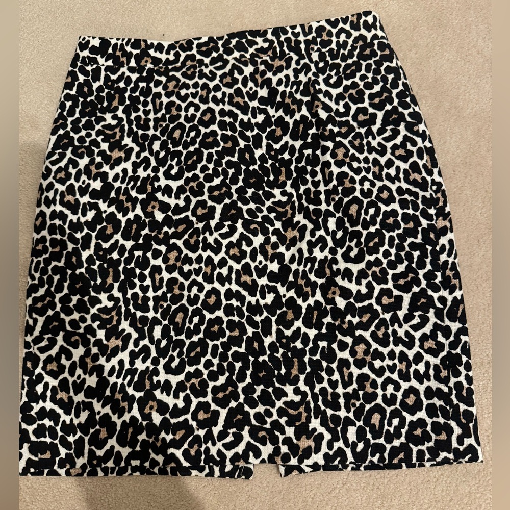 JCrew Cheetah Pencil Skirt